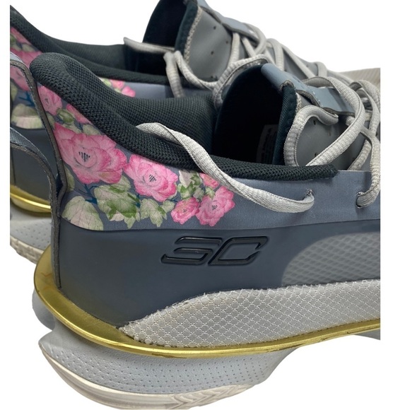 Under Armour Curry 7 Chinese New Year 2020 Men's 13 Gray Pink Floral - Picture 3 of 16